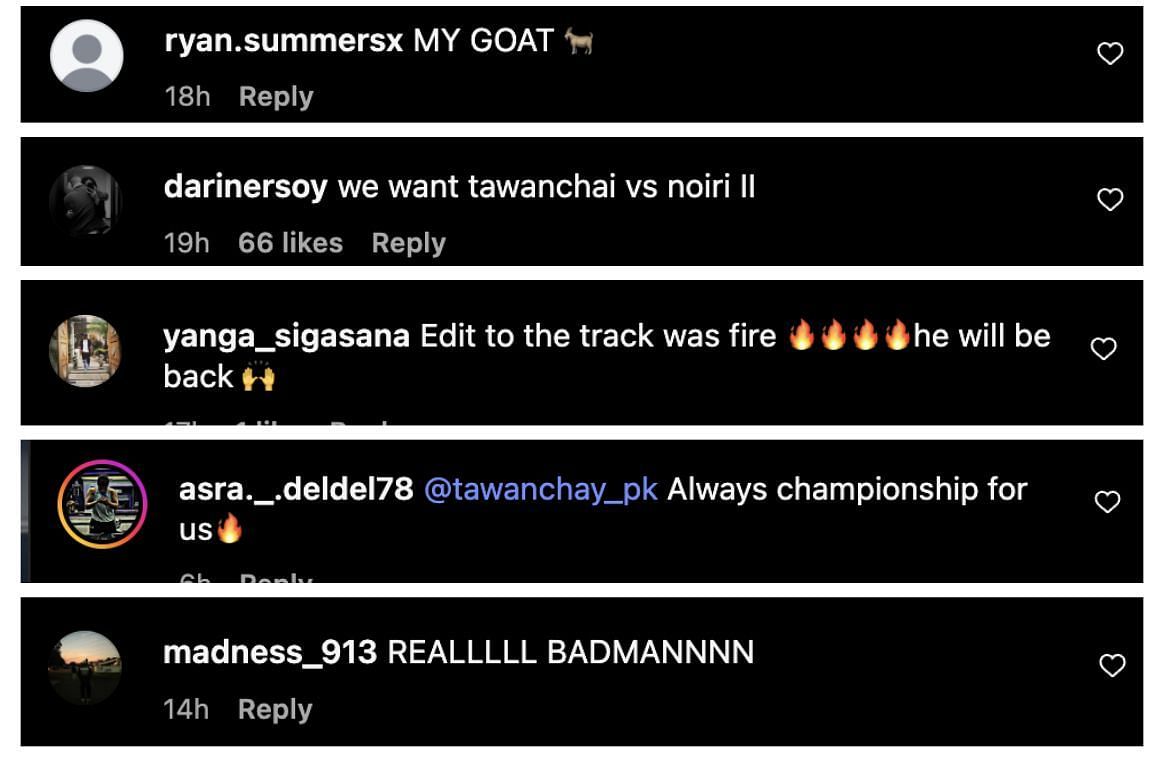 Comments from Instagram